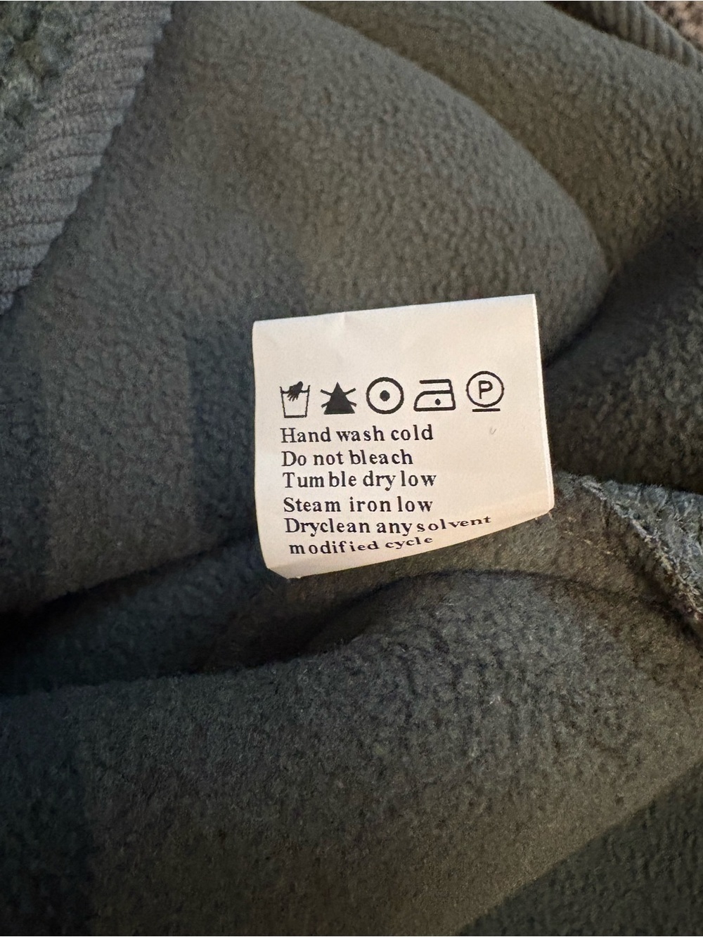 Women's Olive Teddy Jacket with Button Front - Picture 7 of 9